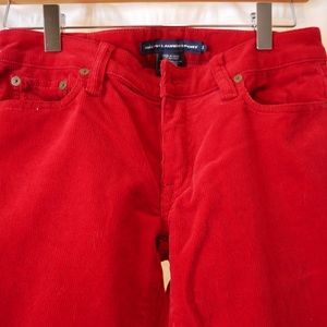 Women’s red corduroy pants